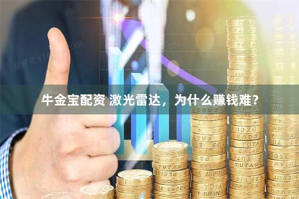 牛金宝配资 激光雷达，为什么赚钱难？